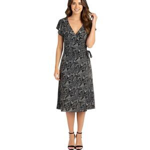 Max Studio Womens Dress Sz Small–Medium Faux Wrap Retro Y2k 90s 2000s Cocktail